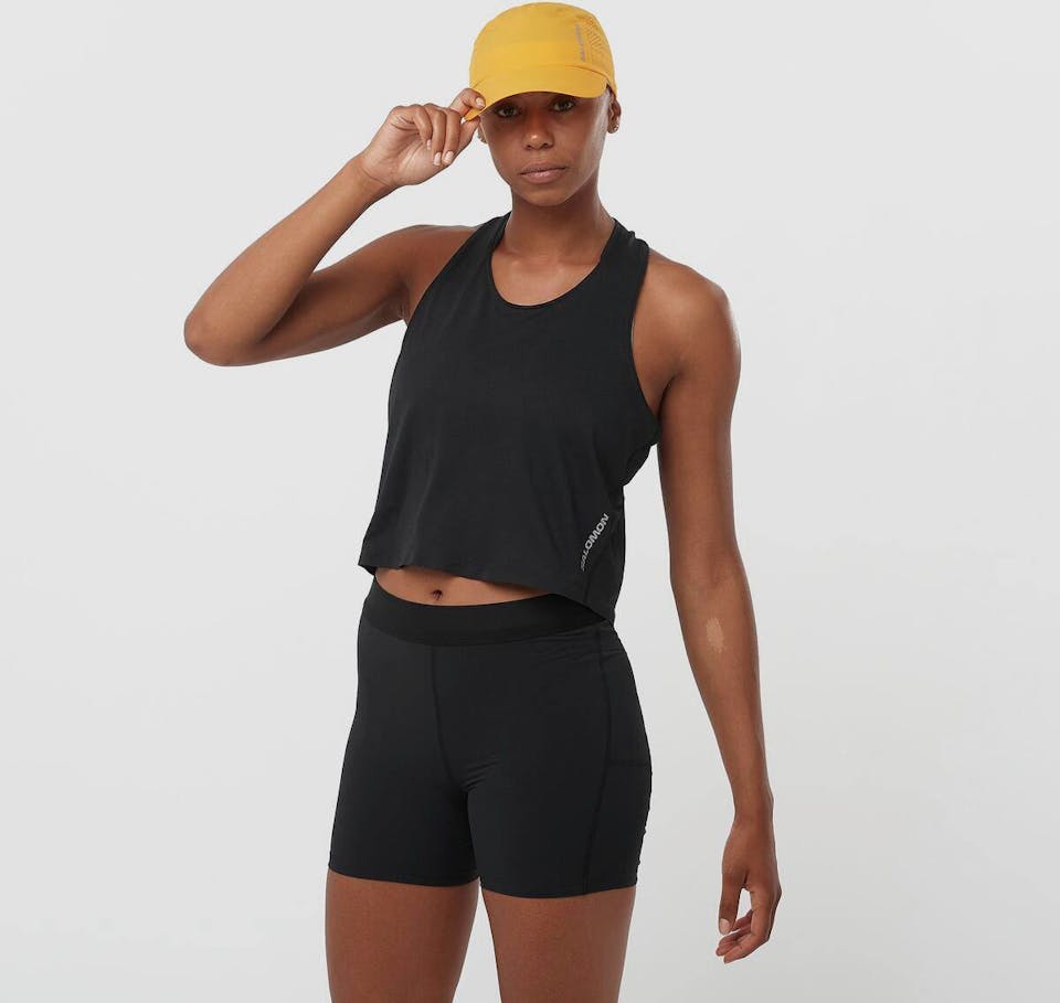 Salomon Women's Sense Aero Short Tank Black 01