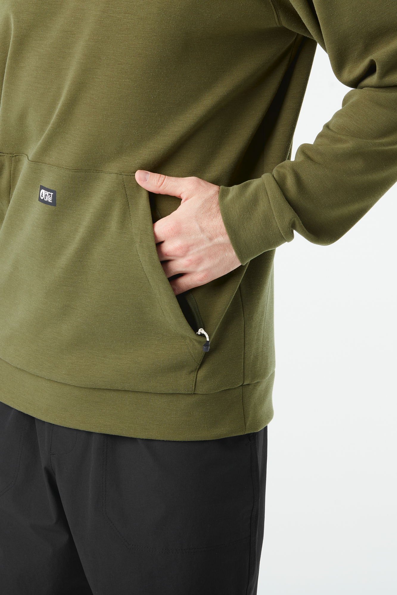 Picture Organic Clothing Men's Pluris Tech Hoodie Tobacco 06