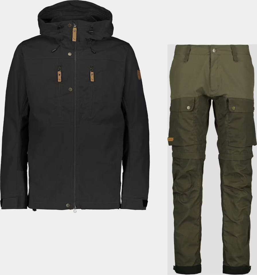 Sasta Men's Hossa Jacket & Vaski Zip Pants Musta 01