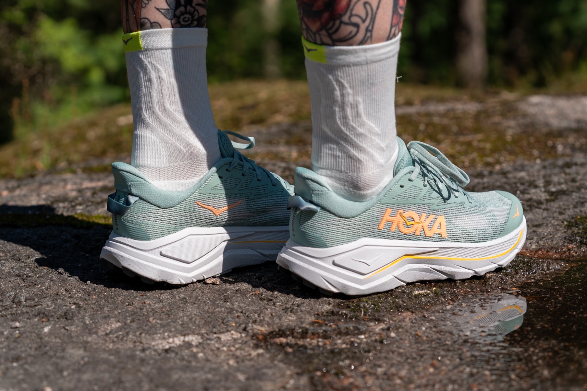 Hoka Women's Challenger 8 Jade / Cosmic grey 16