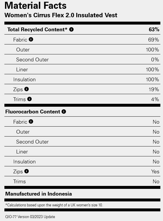 Rab Women's Cirrus Flex 2.0 Insulated Vest Steel 09