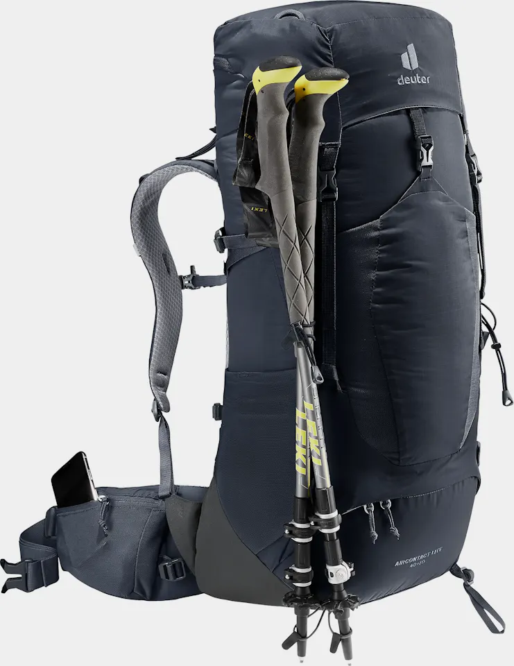 Deuter Aircontact Lite 40+10 Musta / Grafiitti 08
