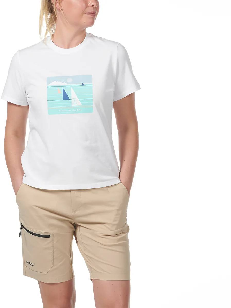 Musto Women's Marina Graph Tee Valkoinen 02