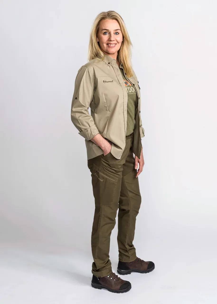 Pinewood Women's Tiveden Stretch Insect Trousers Olive 03
