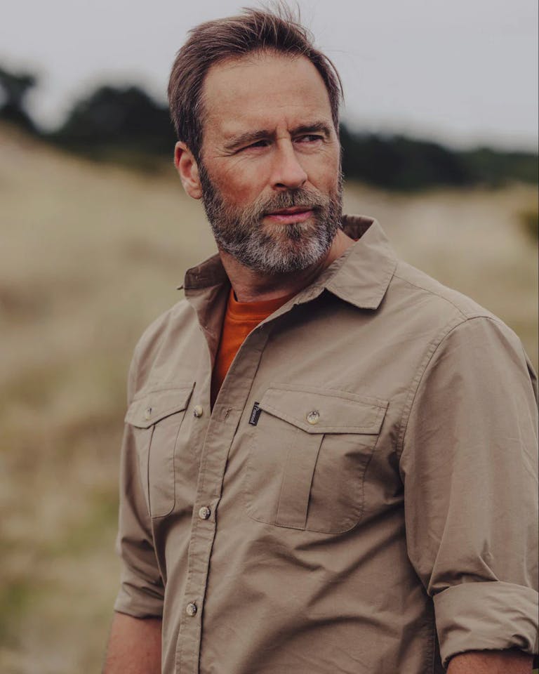 Pinewood Men's Safari Long Sleeve Shirt Sandstone 03