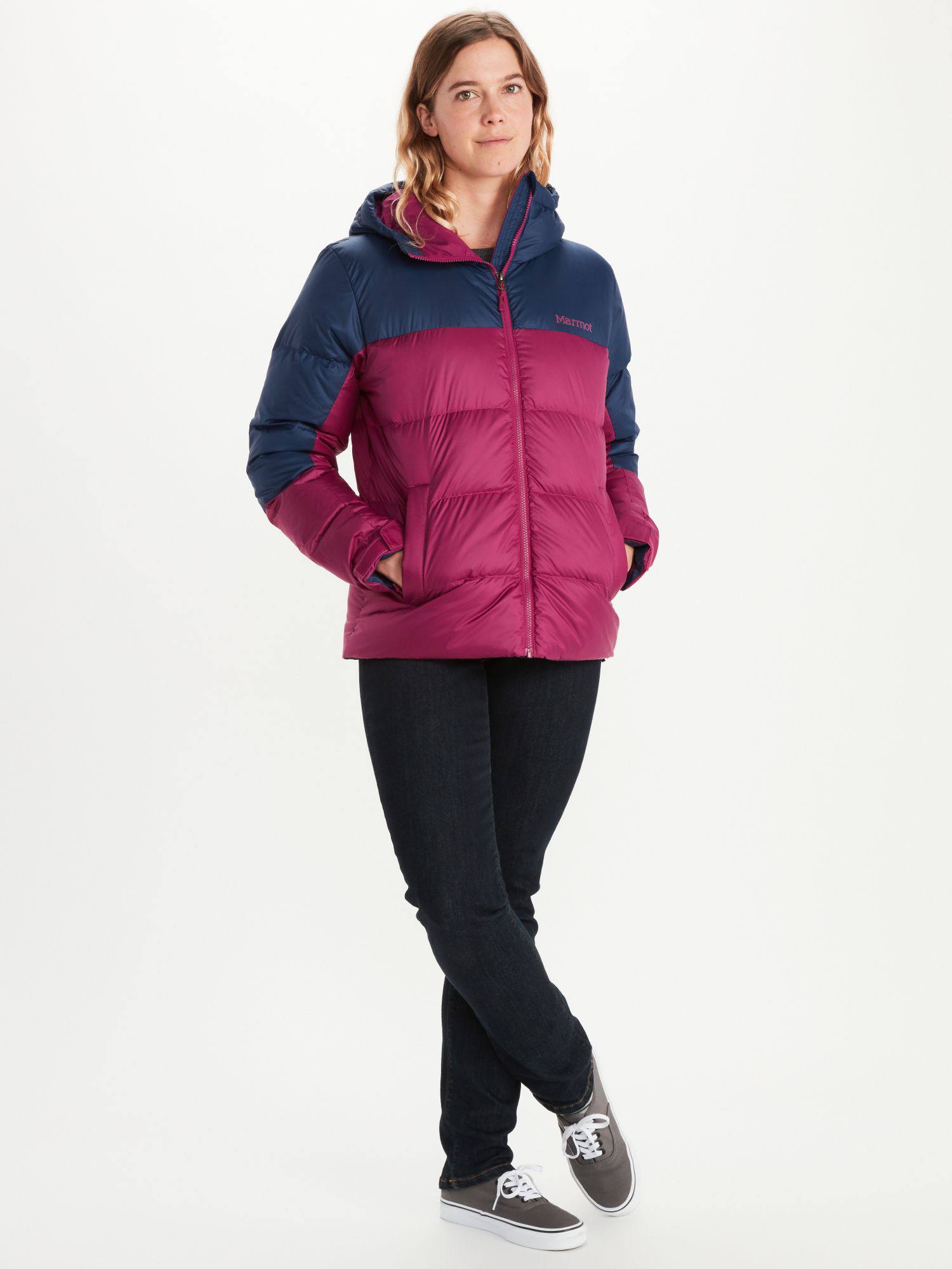 Marmot Guides Down W Hoody Pink / Blue 04