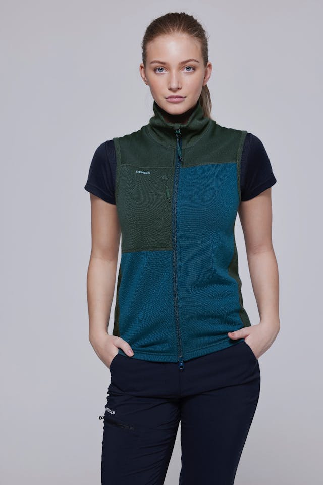 Devold Nibba Hiking Vest Women Green / Blue 05