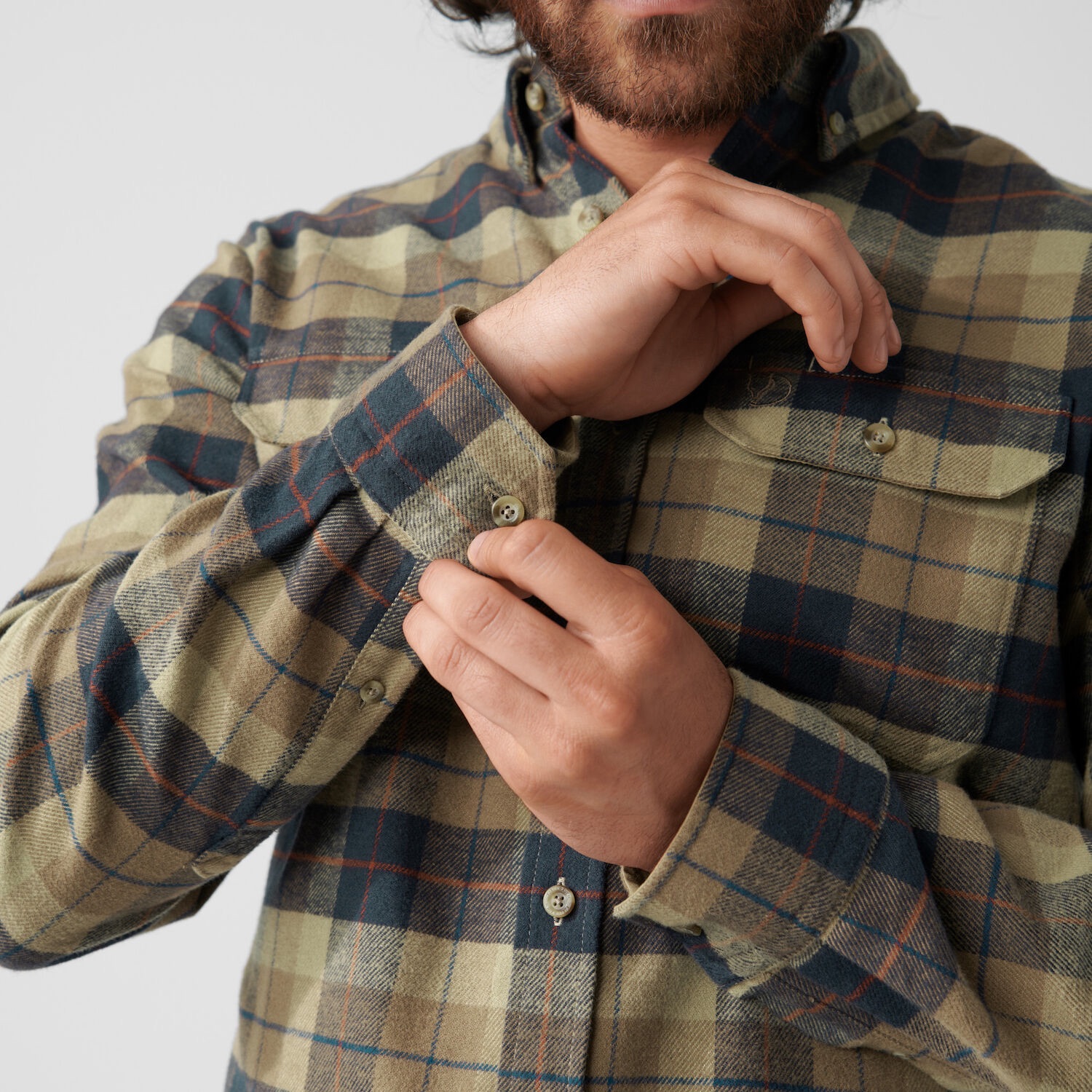 Fjällräven Singi Heavy Flannel Shirt Chalk/Navy 09