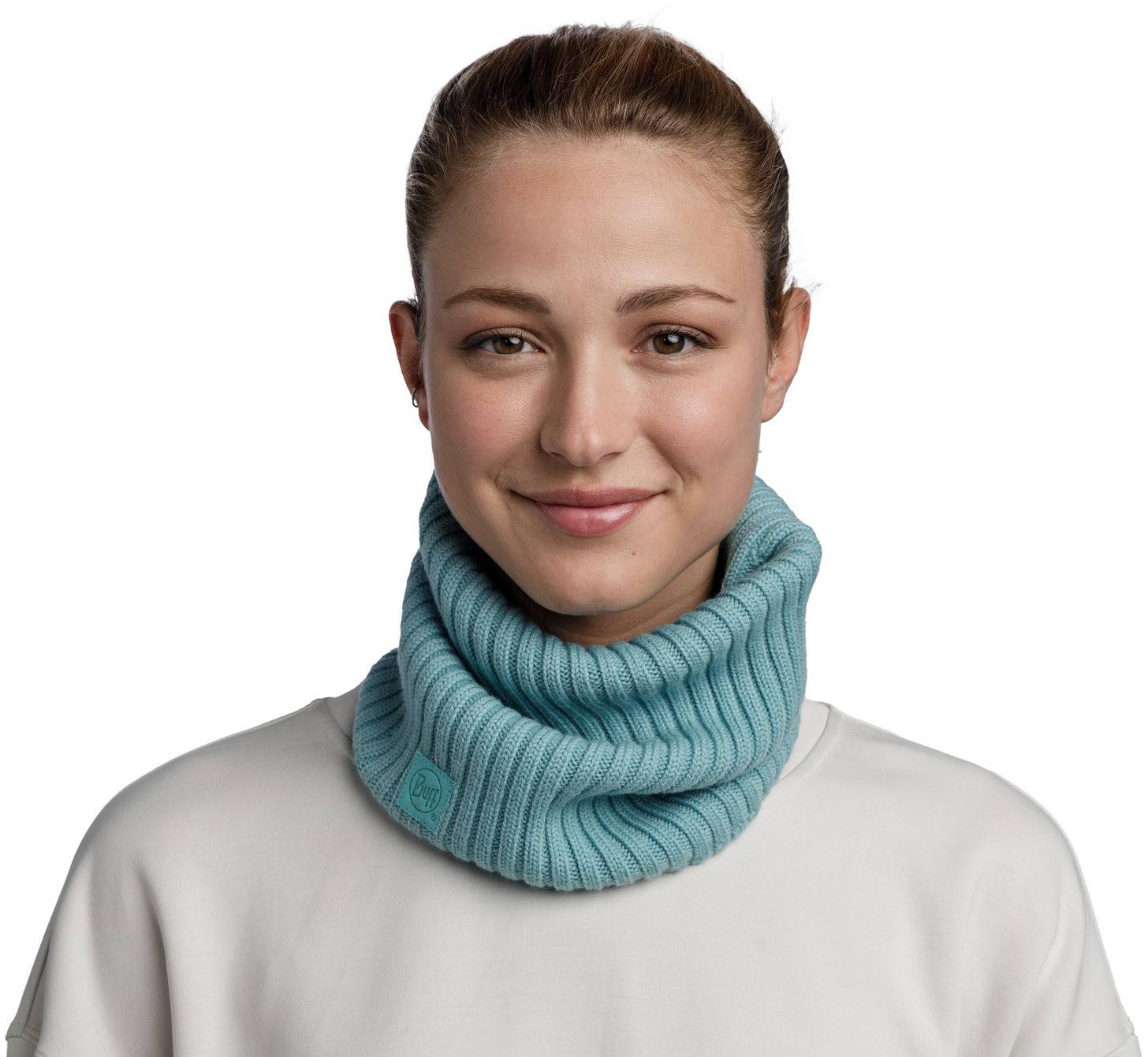 Buff Norval Merino Neckwarmer Pool Blue 03