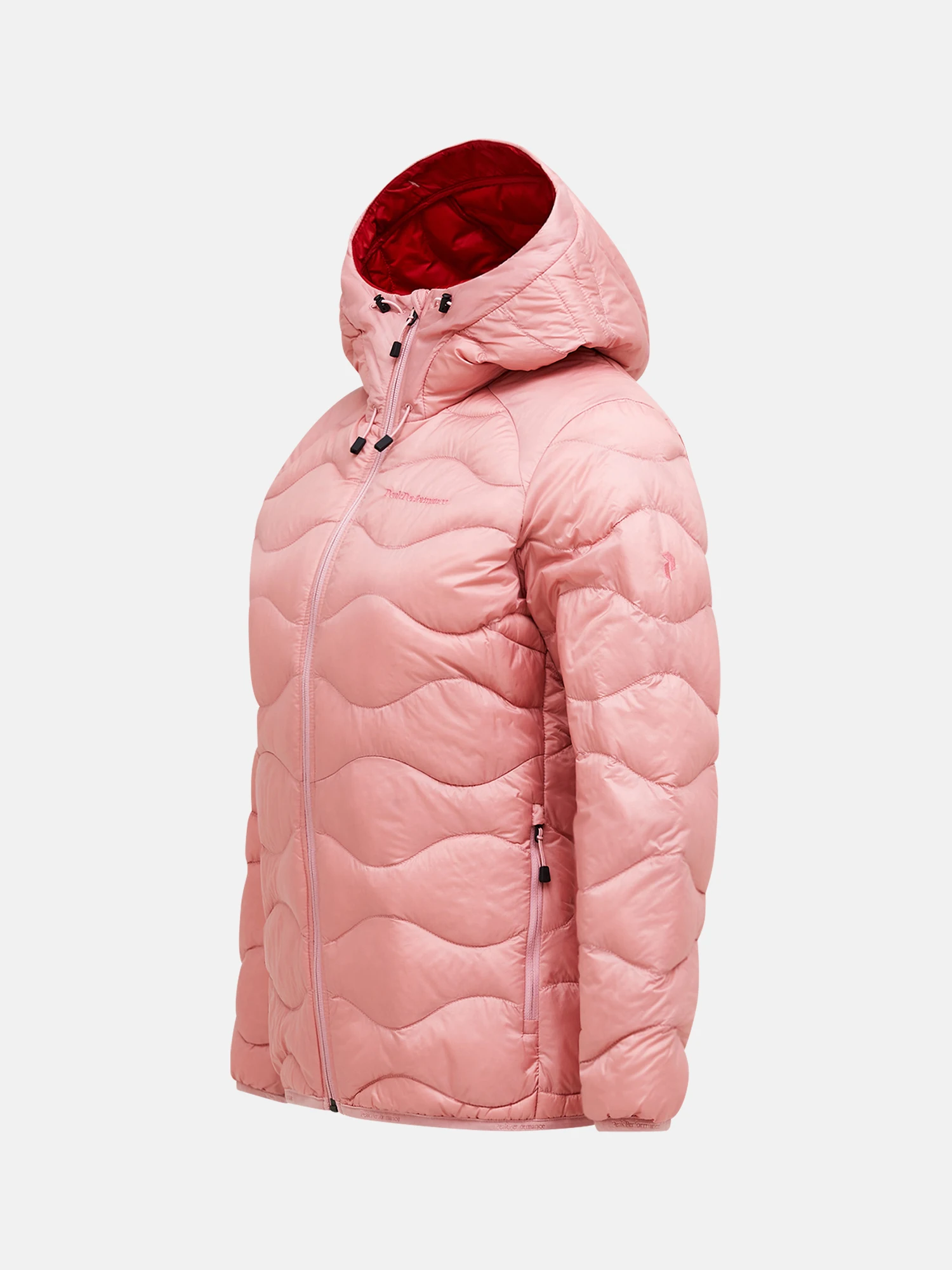 Peak Performance Women's Helium Down Hood Jacket Warm blush / red pompeian 05
