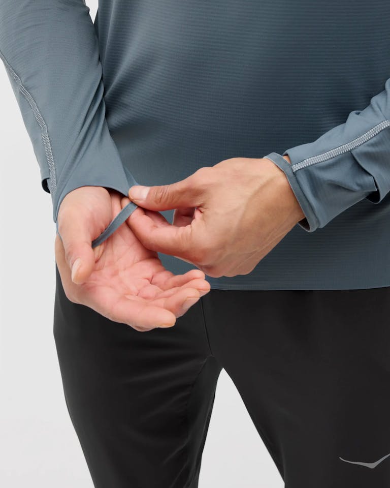 Hoka Men's Glidetech 1/4 Zip Faded Navy 04