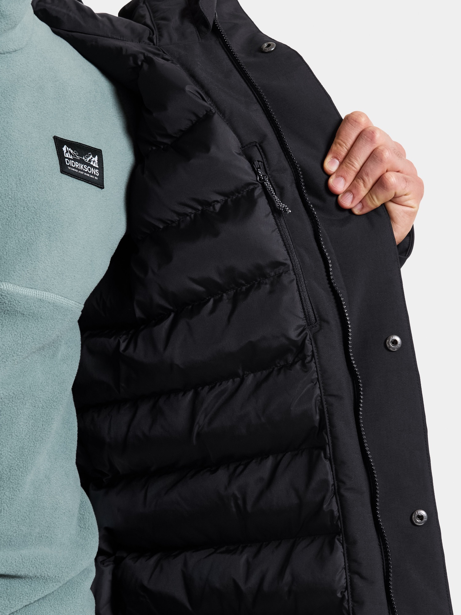 Didriksons Men's Akilles 2 Parka - Miesten talvitakki Musta 07