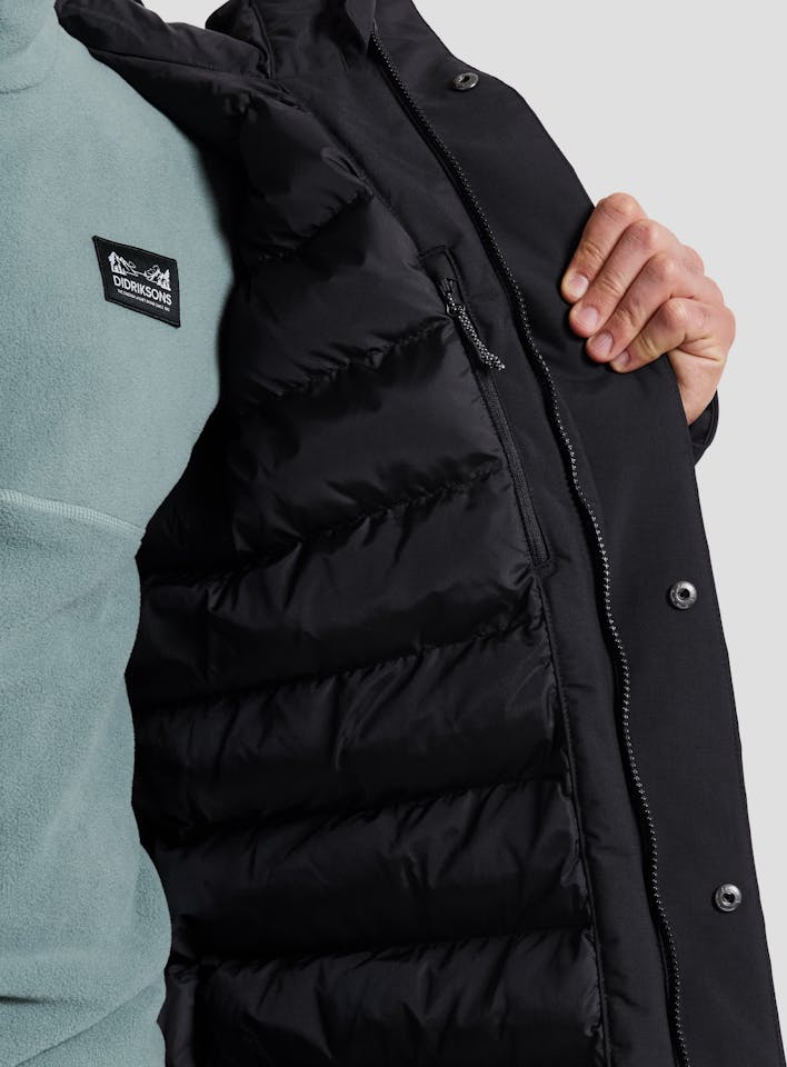 Didriksons Men's Akilles 2 Parka - Miesten talvitakki Musta 07