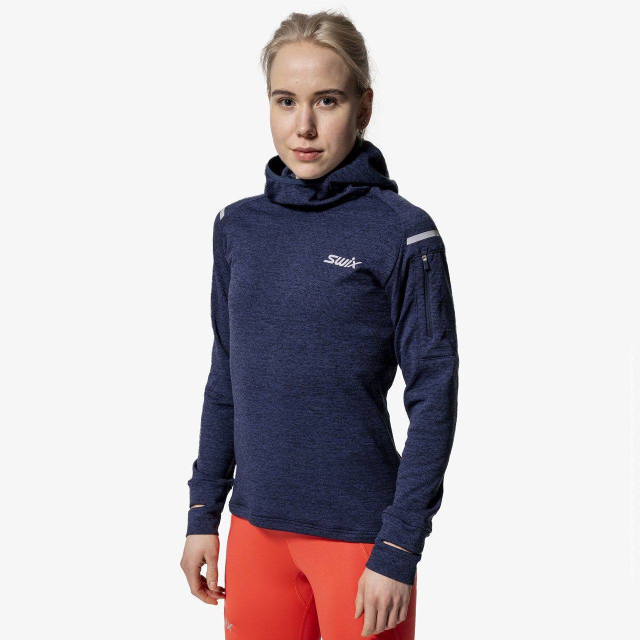 Swix Women's Pace Midlayer Hooded Dark navy 06