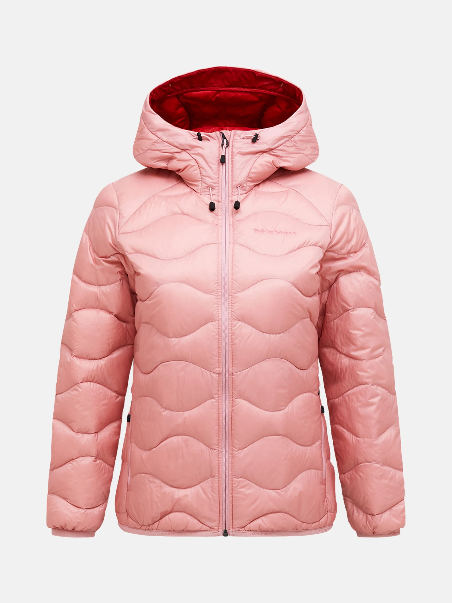 Peak Performance Women's Helium Down Hood Jacket Warm blush / red pompeian 07