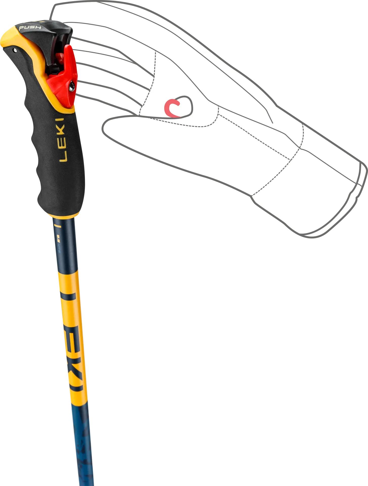 Leki Spitfire Vario 3D Sininen / Keltainen 05