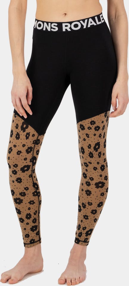 Mons Royale Women's Cascade Merino Legging Aoraki Lily Toffee 01