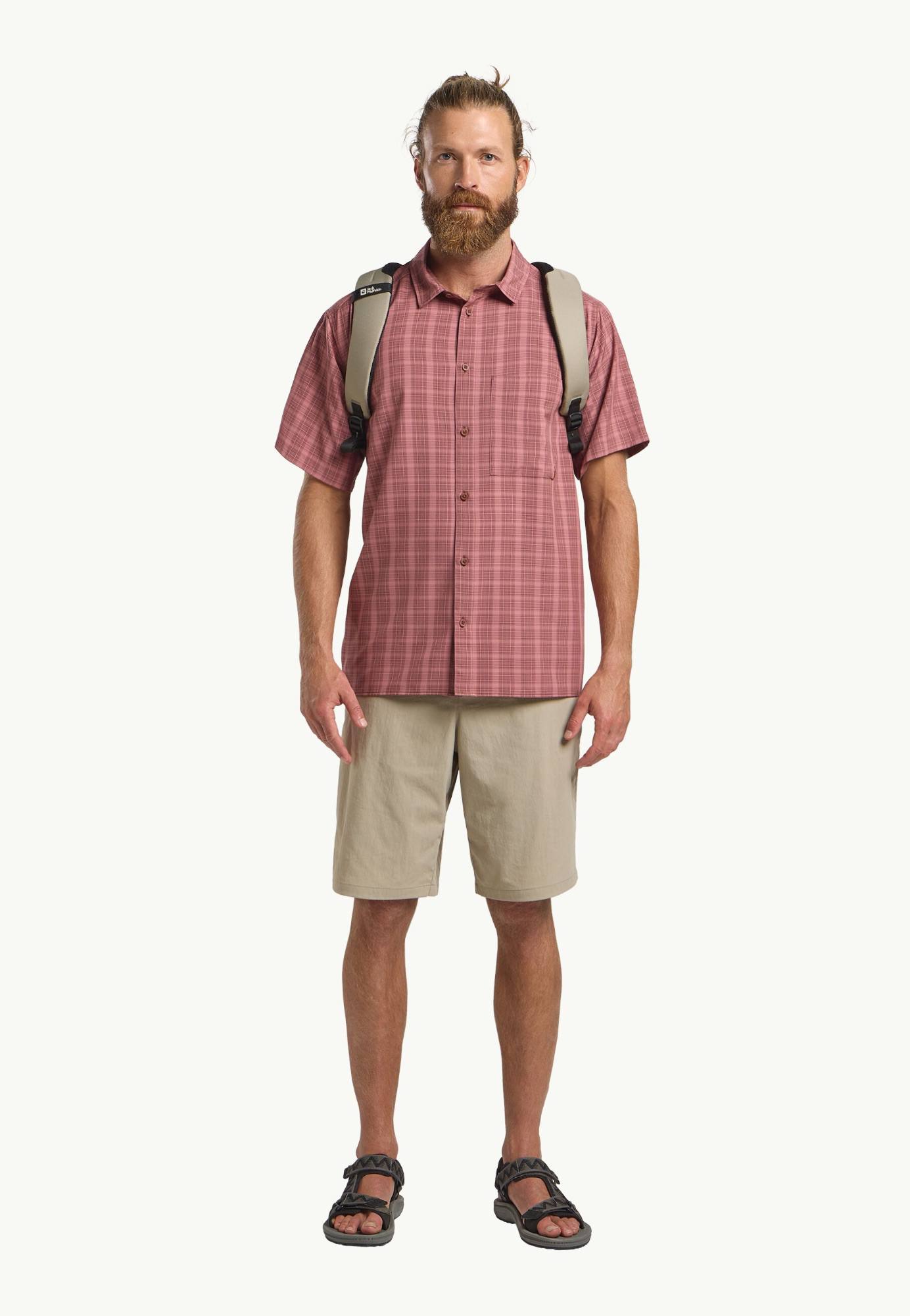 Jack Wolfskin Men's Meseta Shirt Dark Rust 03