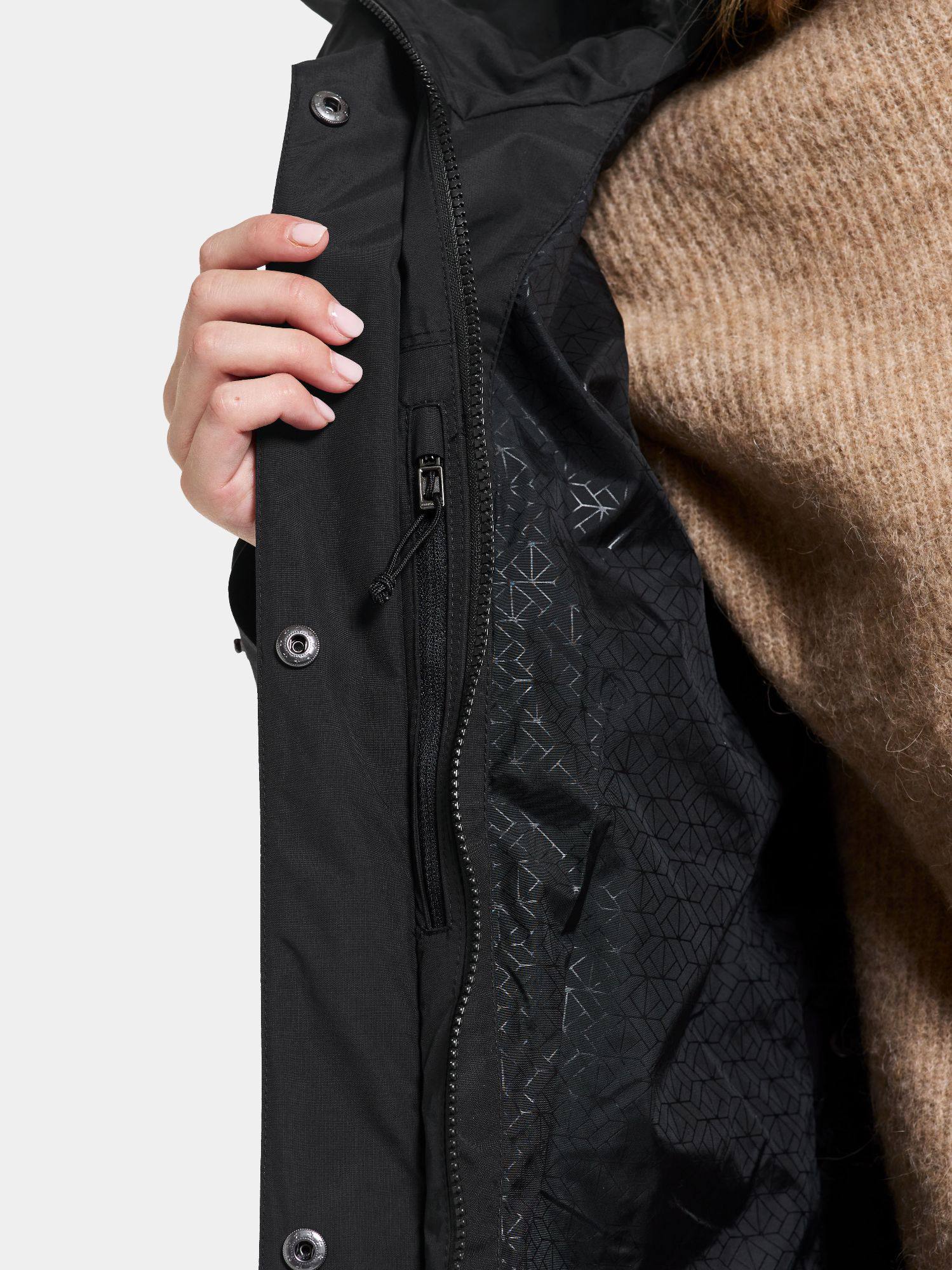 Didriksons Women's Thelma 10 Parka Musta 09