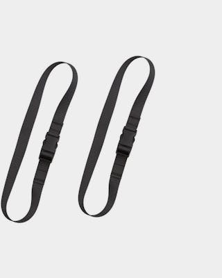 Pack straps, SR buckle, 2 pcs, 80 cm, black