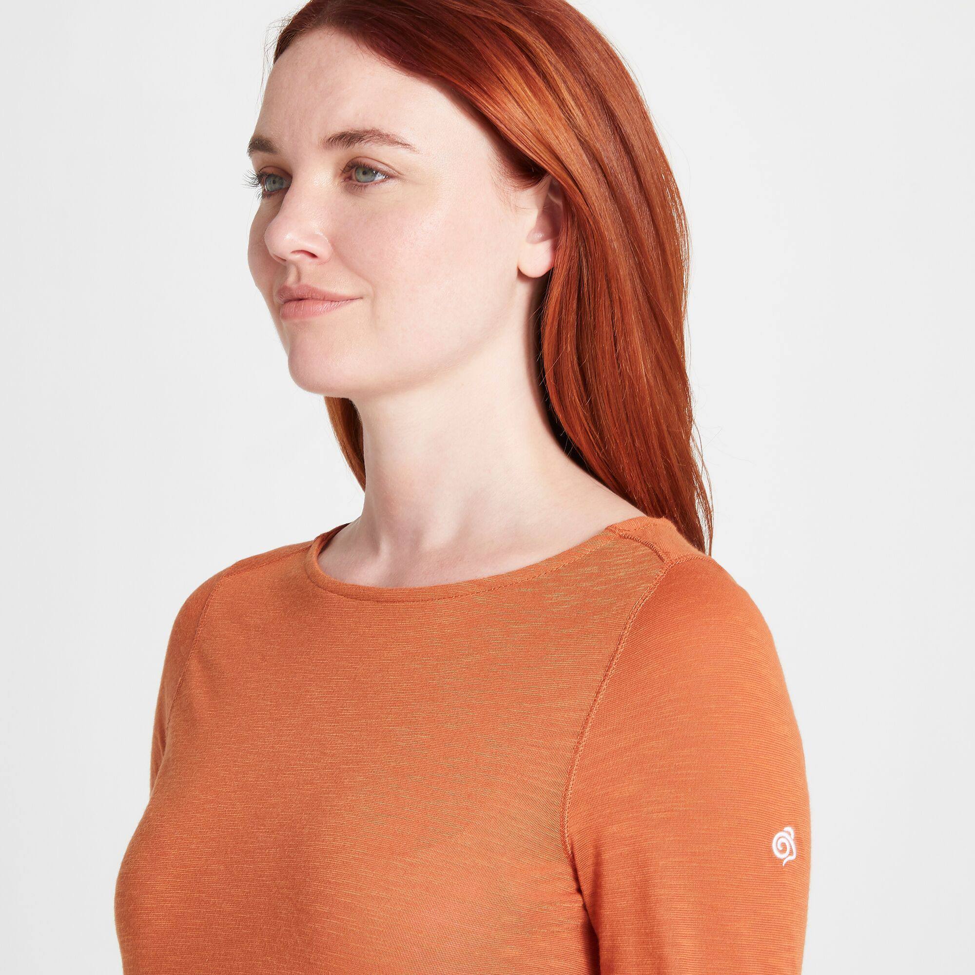 Craghoppers Nosilife Erin II W LS Top Oranssi 02