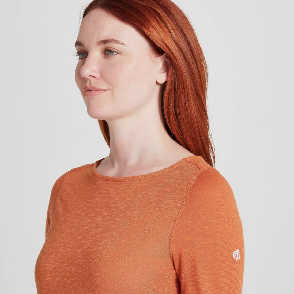 Craghoppers Nosilife Erin II W LS Top Oranssi 02