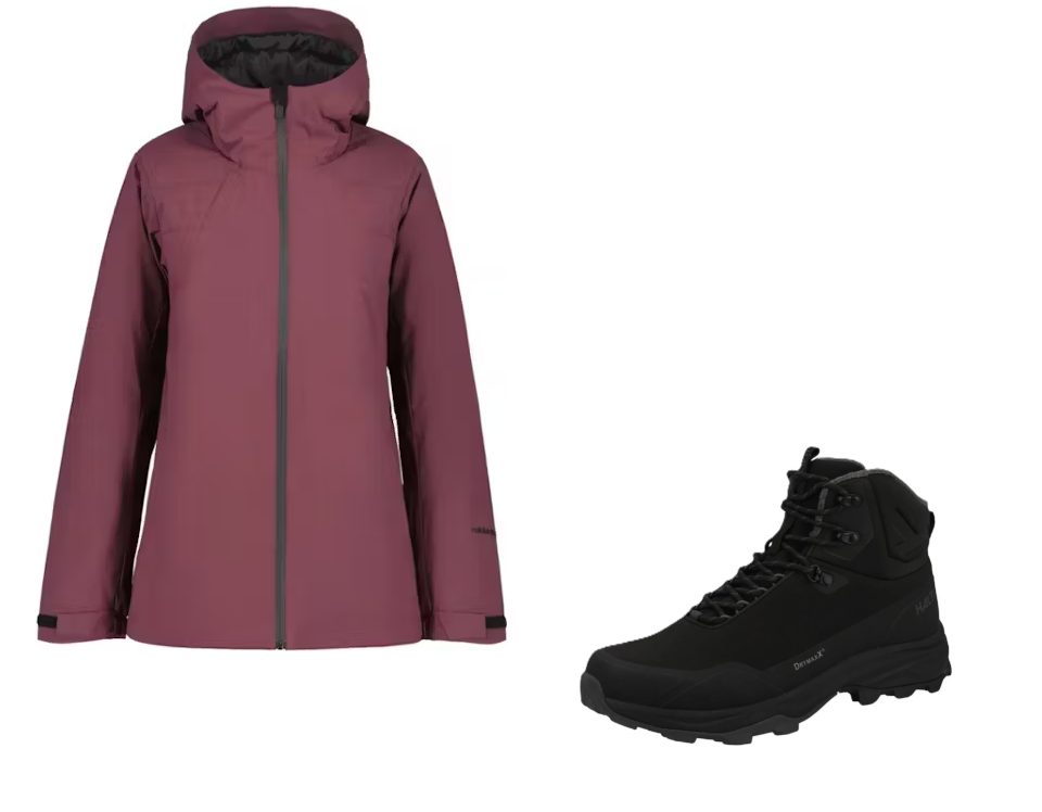 Rukka Women's Vilkko D Jacket ja Halti Women's Kenai Mid 2 Dx Spike