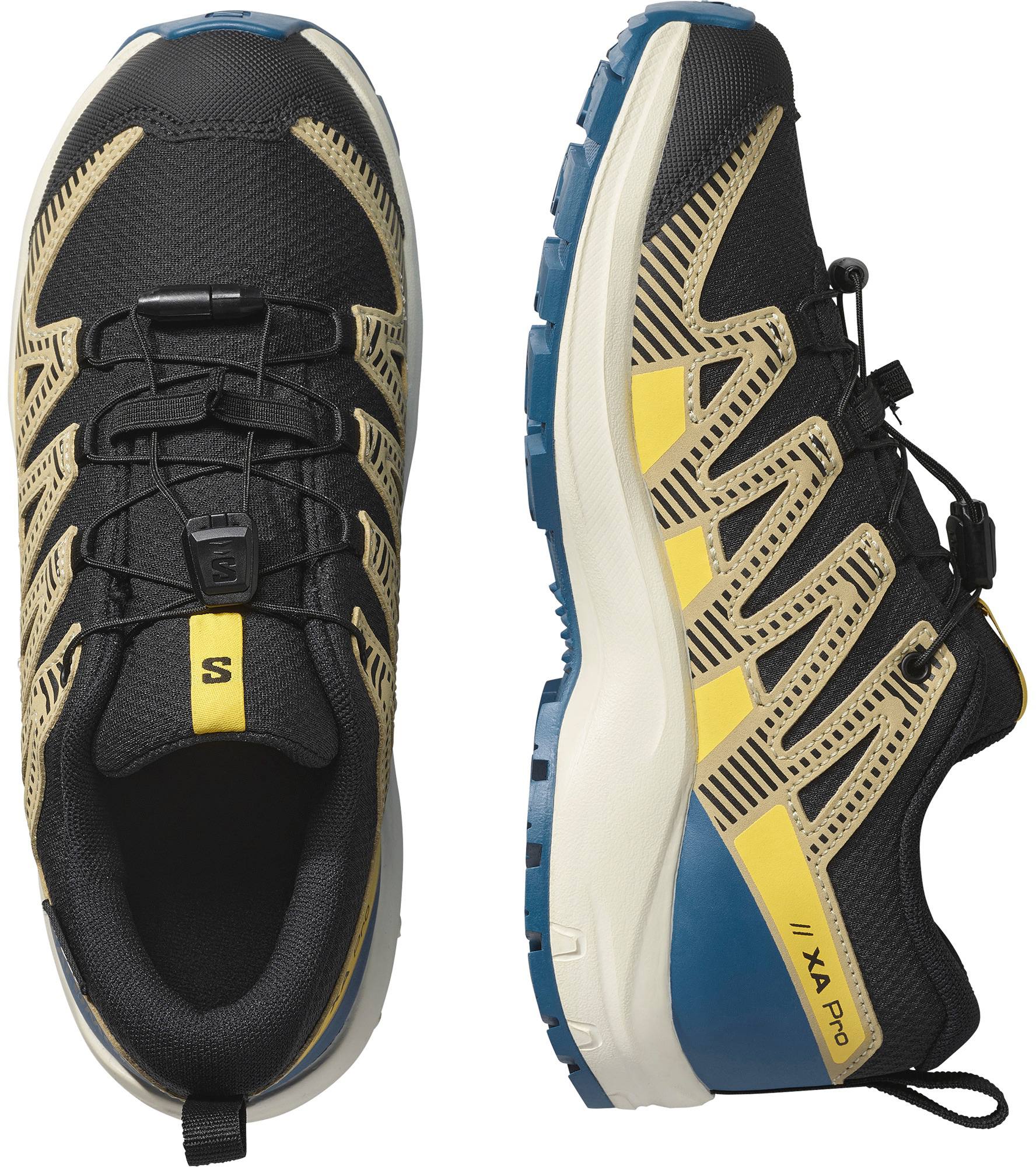 Salomon XA Pro V8 Waterproof Jr Black/Gray Green Powder Giallo 03