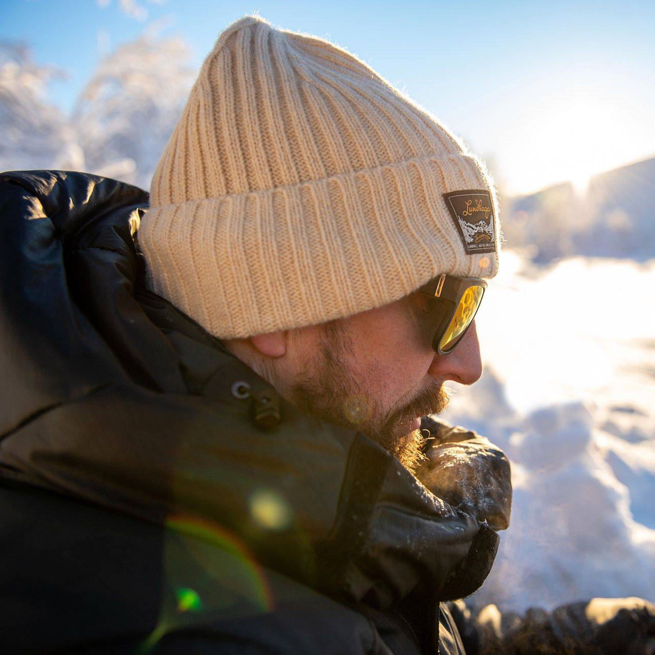 Lundhags Knak Wool Beanie Sand 03