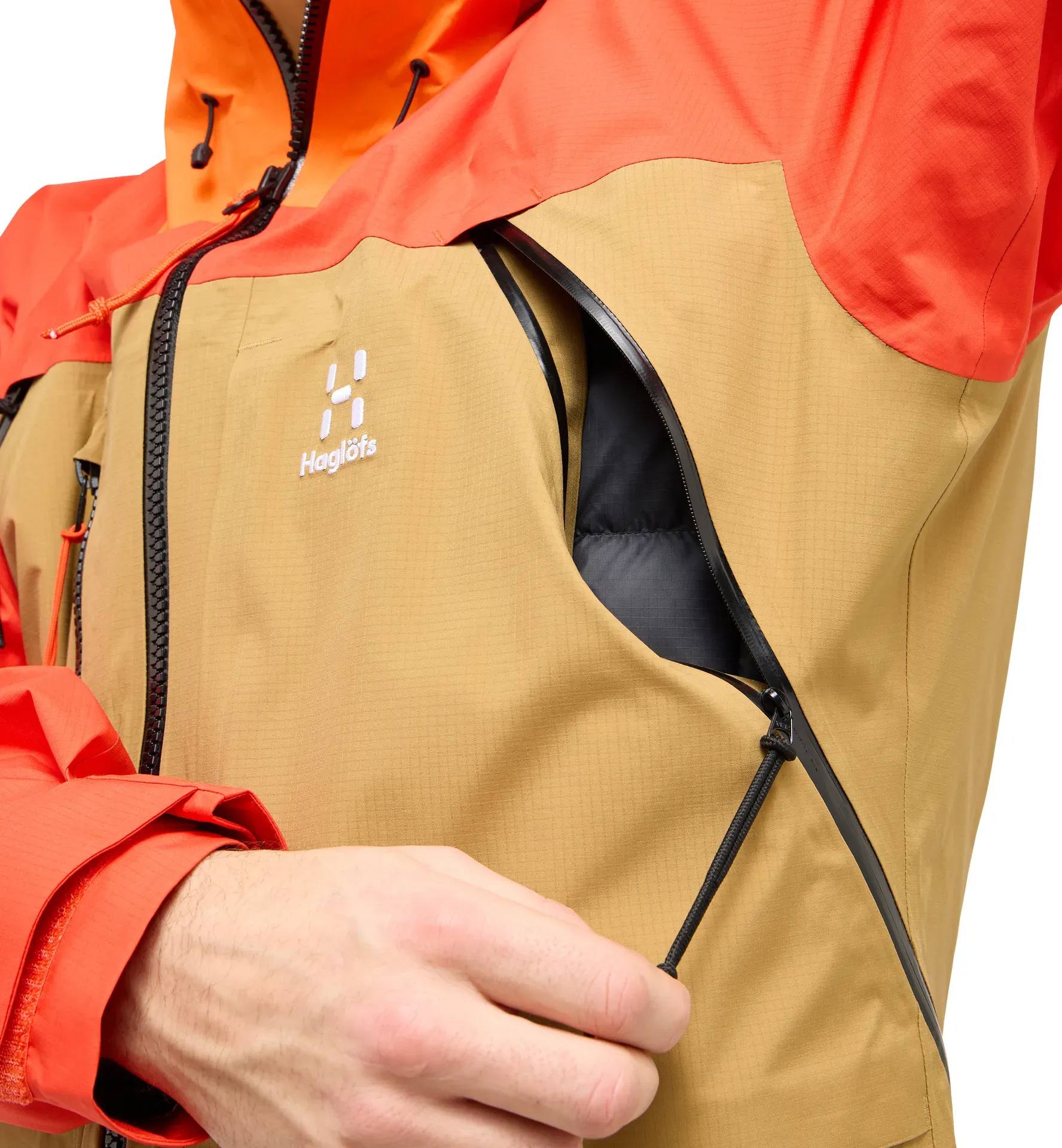Haglöfs Vassi GTX Pro Jacket Men Cinnamon Brown/Habanero 03