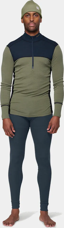 Devold Lauparen Merino 190 Zip Neck Ink/Lichen/Black 01