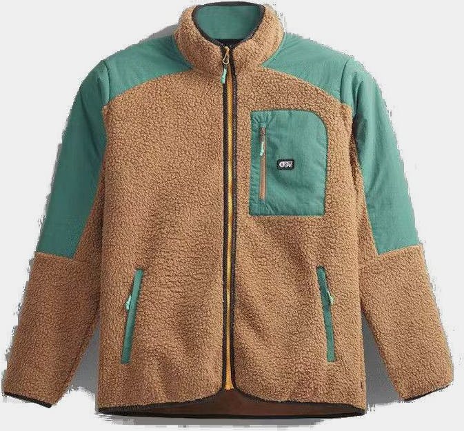 Picture Organic Clothing Quilchena Zip Fleece Ruskea/Vihreä 01