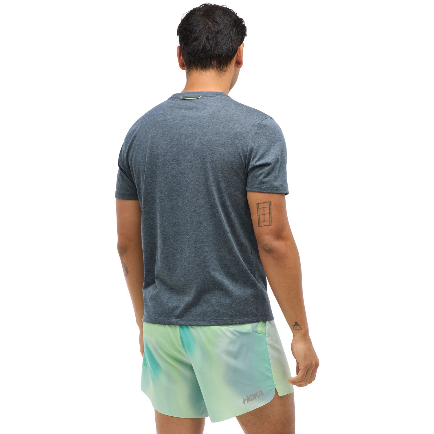 Hoka Men's Run Tech Short Sleeve Navy 02