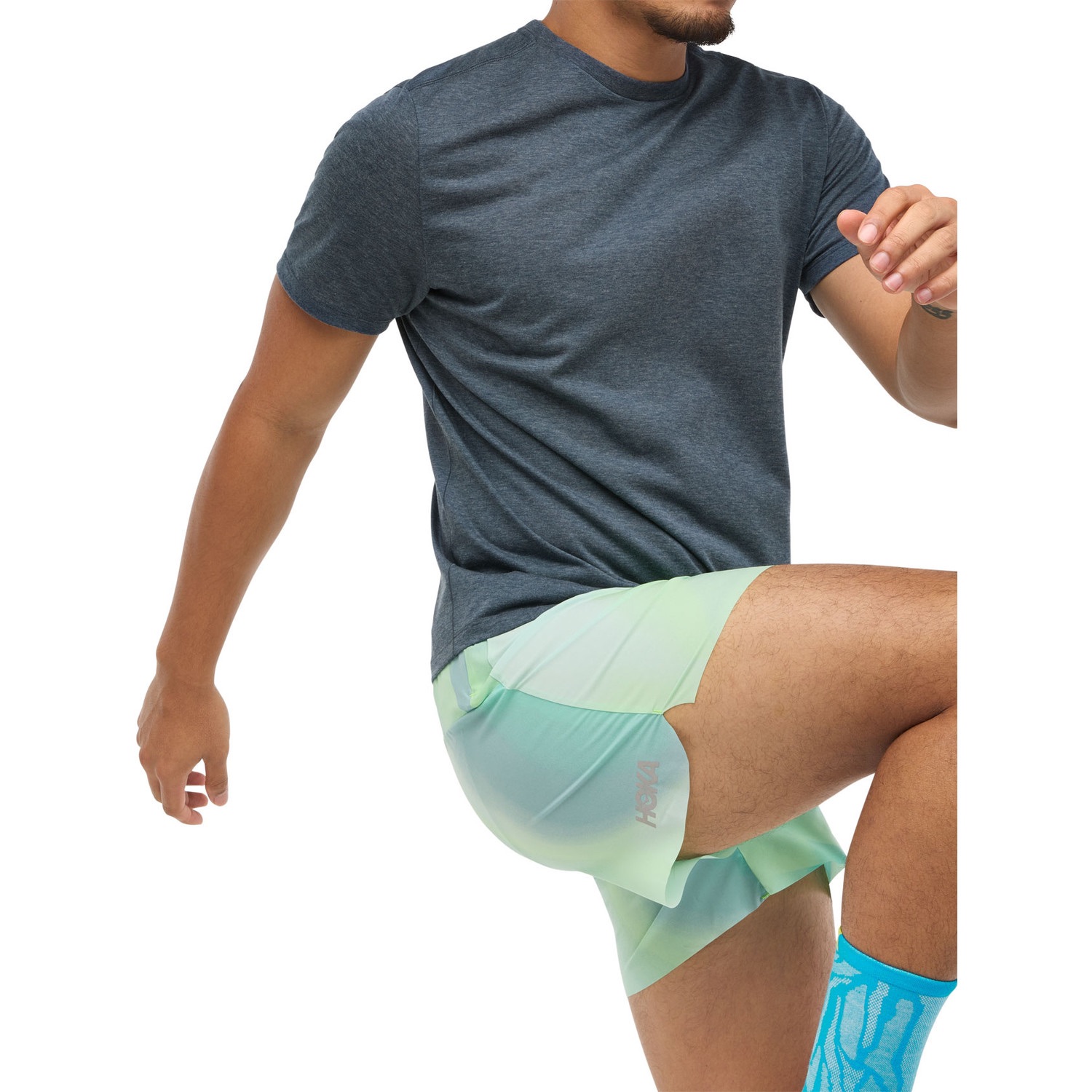 Hoka Men's Run Tech Short Sleeve Navy 05