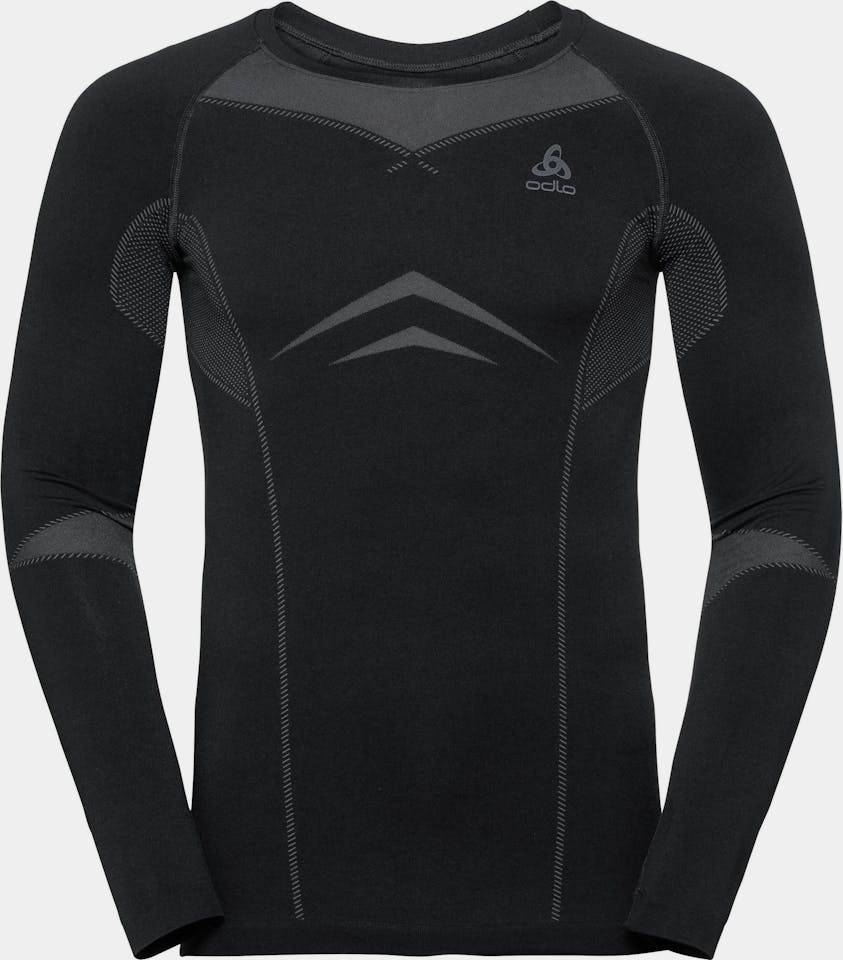 Odlo Men's Performance Evolution Warm Long-Sleeve Baselayer Top Graphite 01