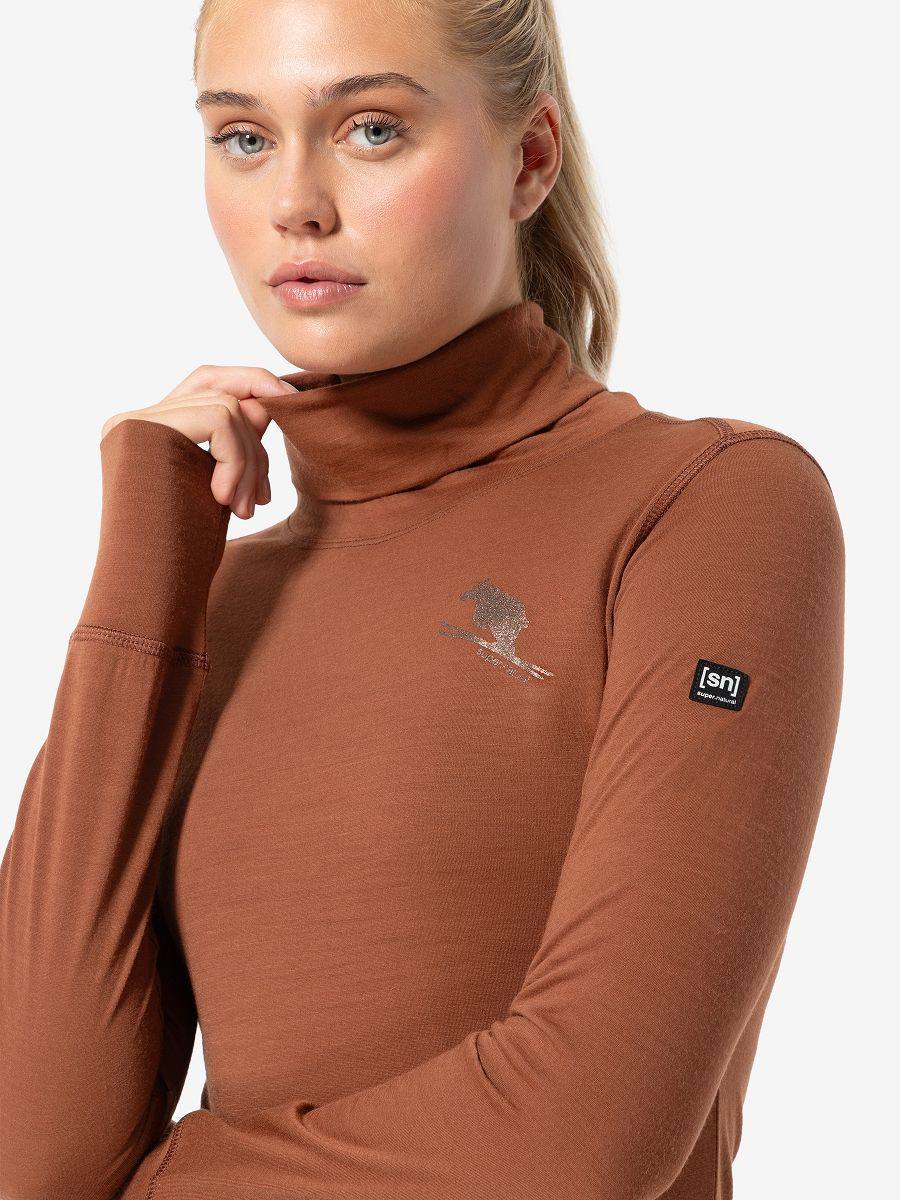 Supernatural Women's Flear Roll Neck Horn Brown 04