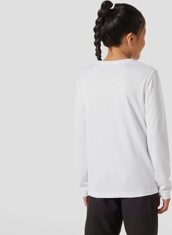 Helly Hansen Junior's Tech Long Sleeve Crew White 02