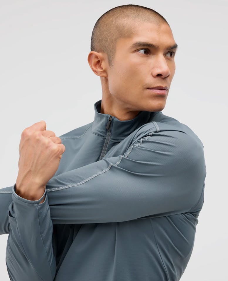 Hoka Men's Glidetech 1/4 Zip Faded Navy 05