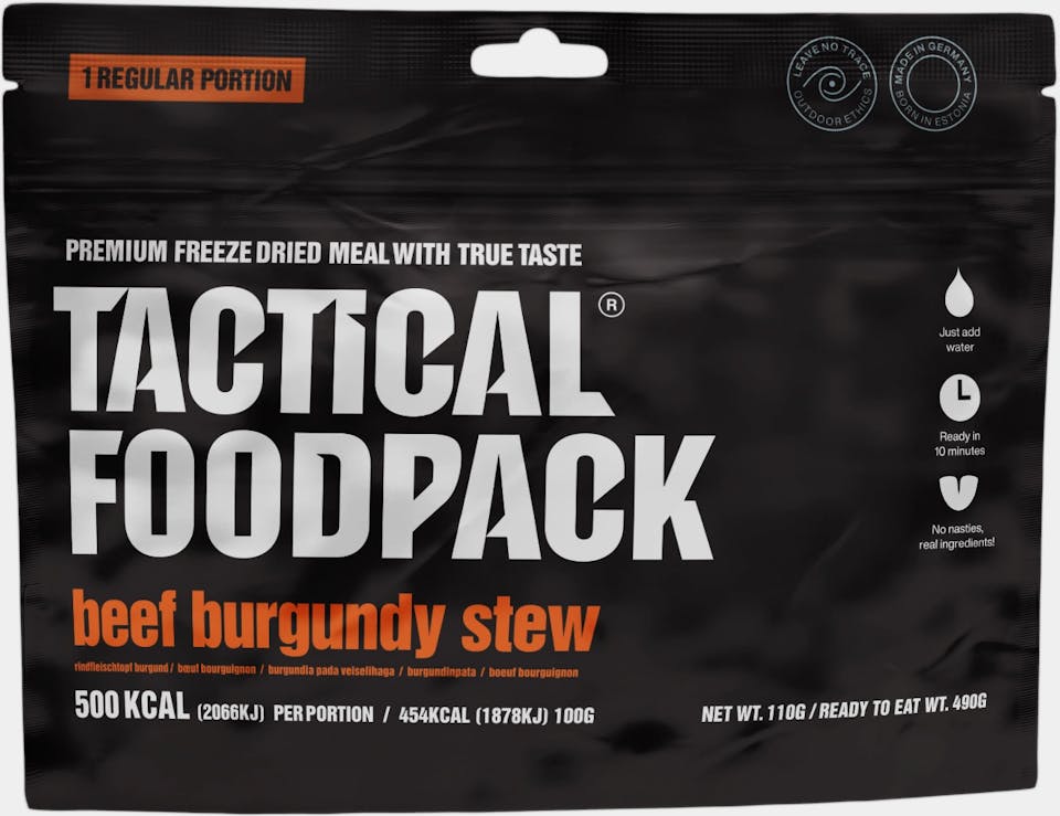 Tactical Foodpack Beef Burgundy Stew 110g  01