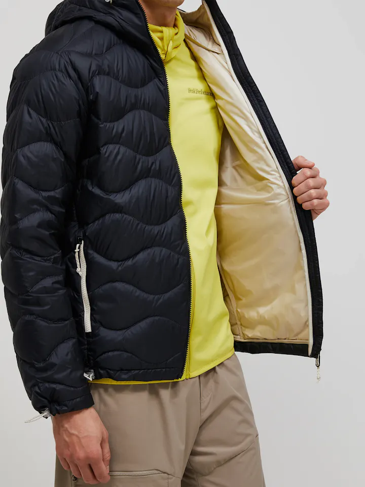 Peak Performance Men's Helium Utility Down Hood Black / sand fog 08