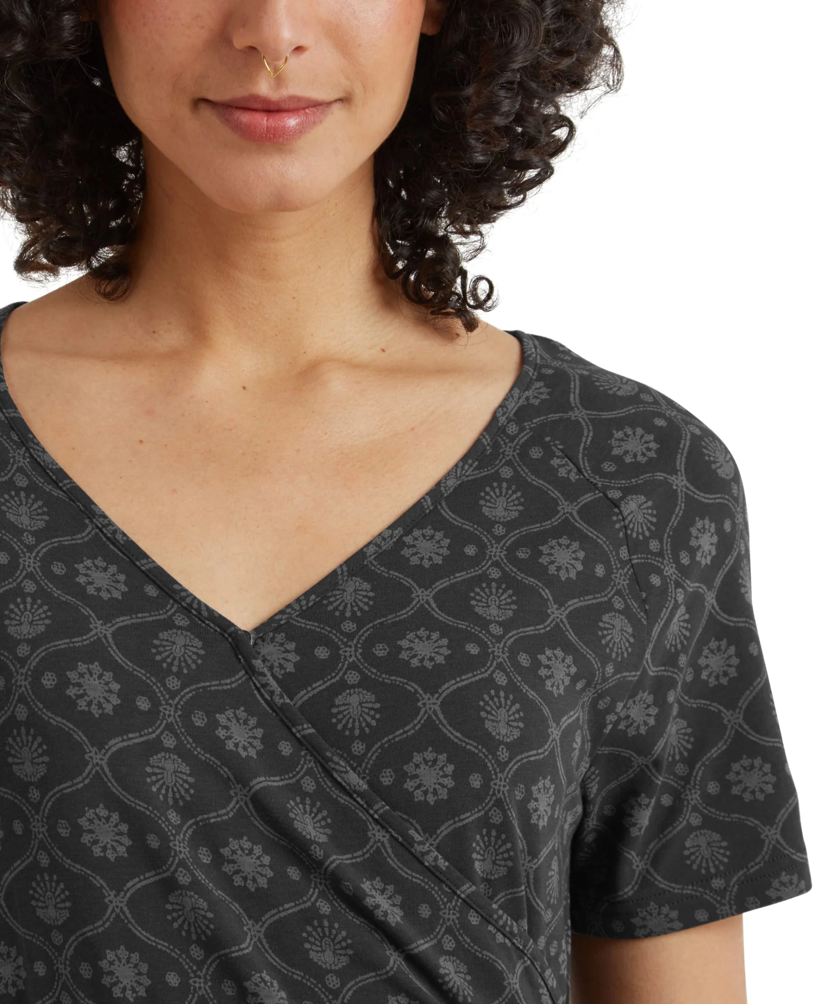 Sherpa Women's Neha Faux Wrap Dress Black 05