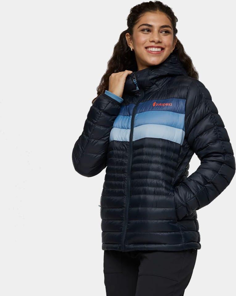 Cotopaxi Women's Fuego Down Hooded - Naisten kevytuntuvatakki Carbon Stripes 01