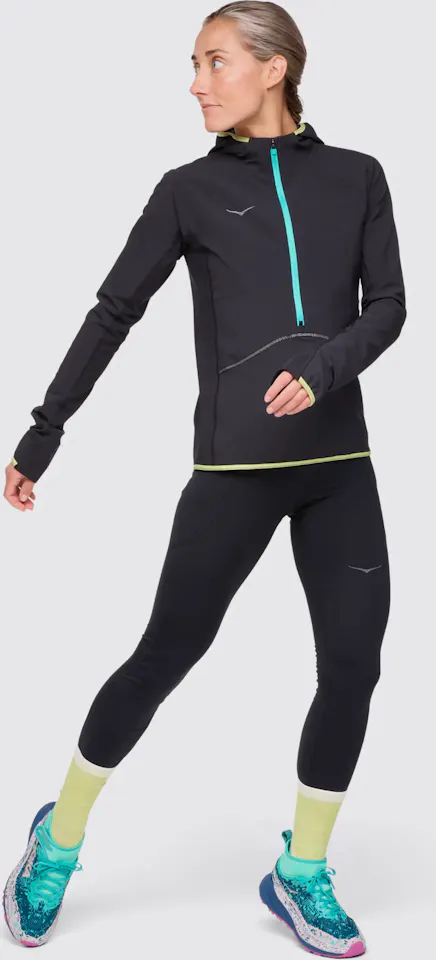 Hoka Women's Skyglow Half-Zip Black 02