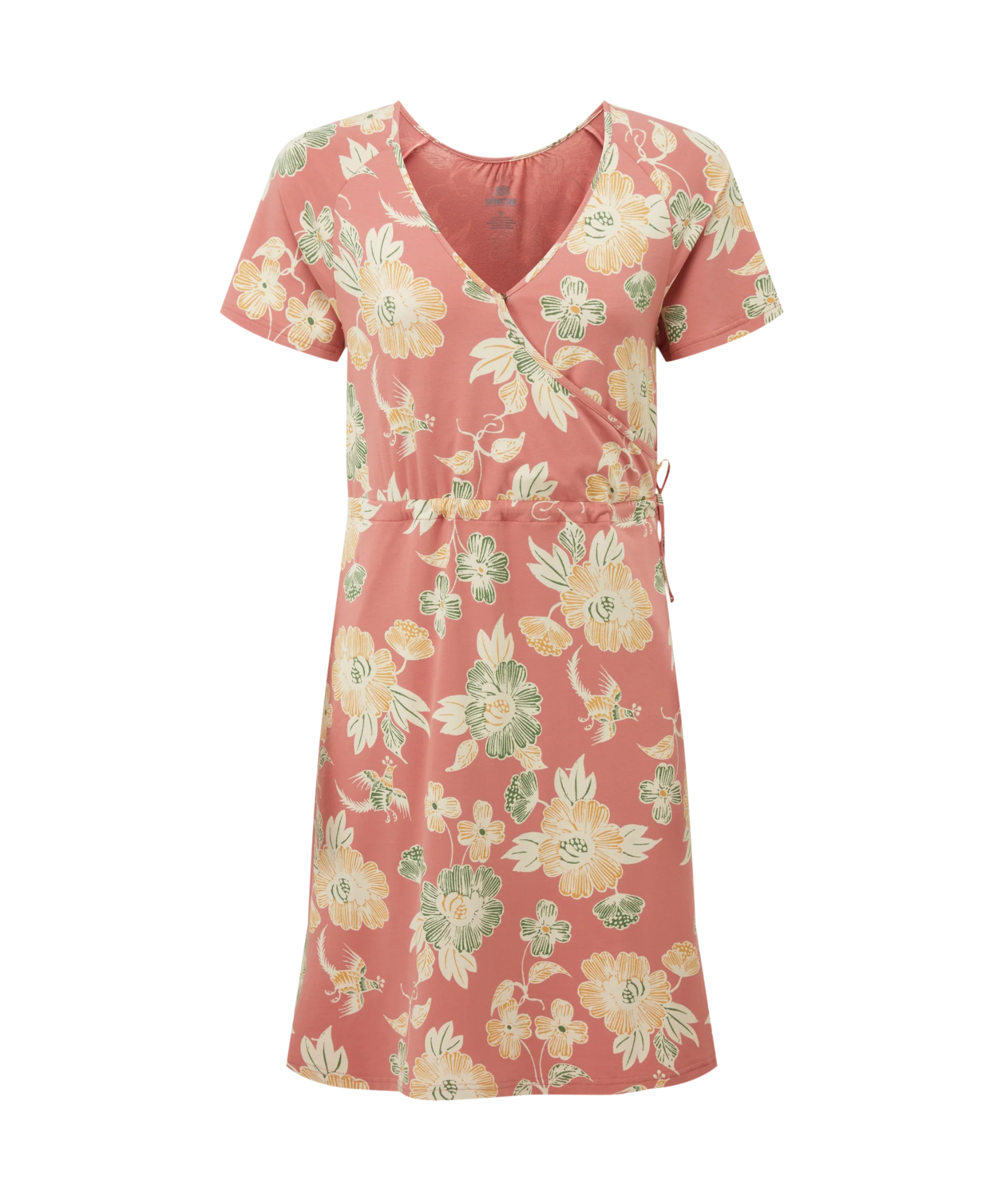 Sherpa Women's Neha Faux Wrap Dress Brick 03