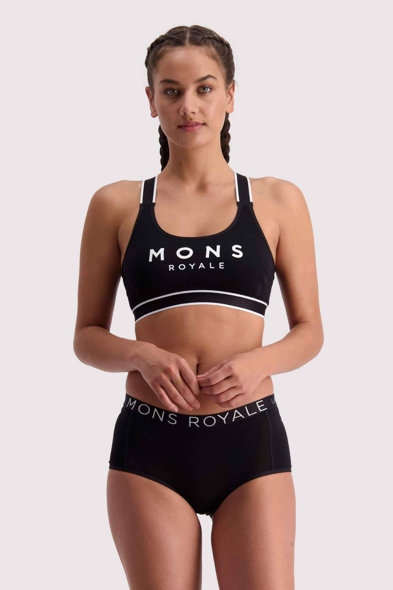 Mons Royale Stella X-back Bra Black 02