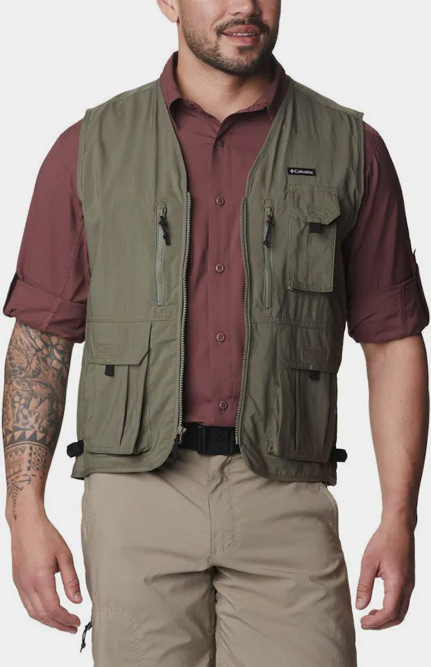 Columbia Men's Silver Ridge Utility Vest Stone 04
