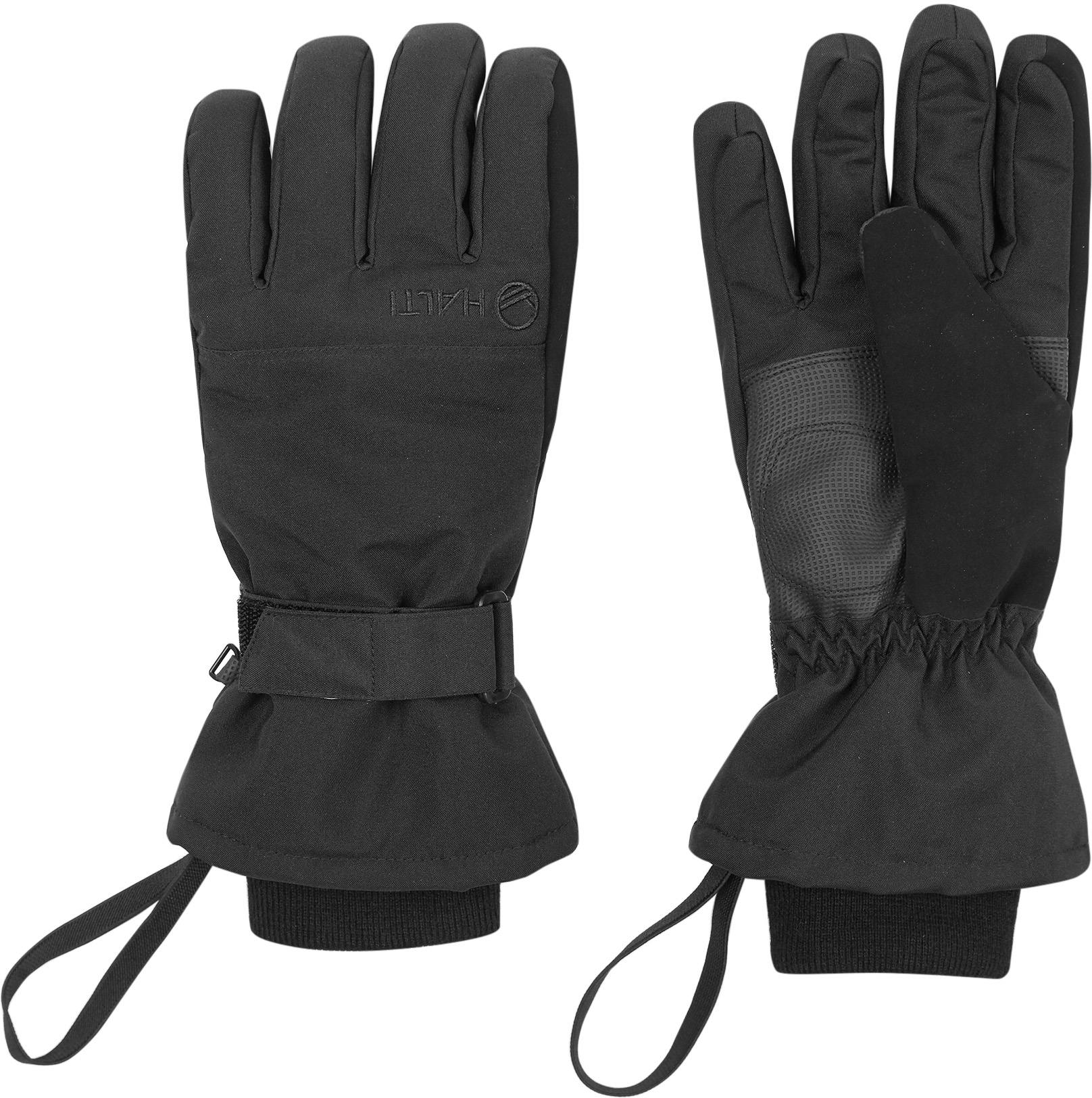 Trespass Yanki Womens Mens Ski Winter Gloves With Faux Fur in Black For Adults 