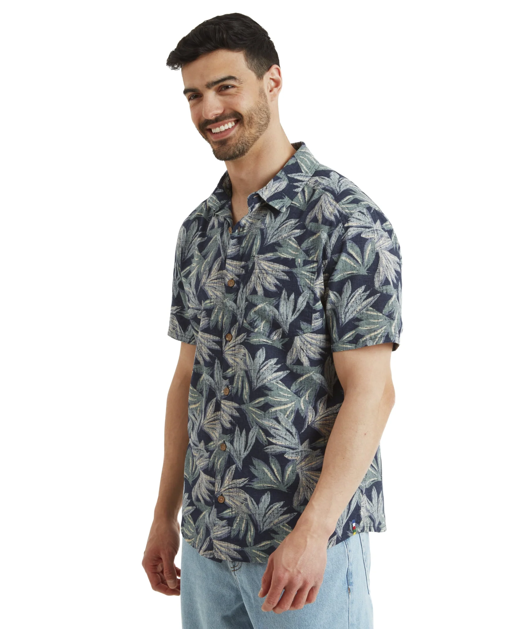 Sherpa Men's Havai Short Sleeve Shirt Rathee Blue 04