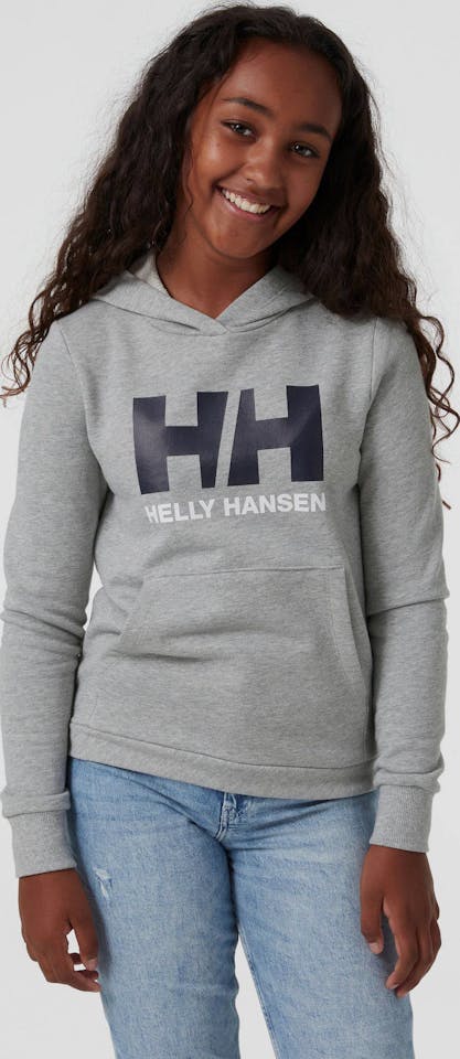 Helly Hansen Jr Logo Hoodie Grey 04