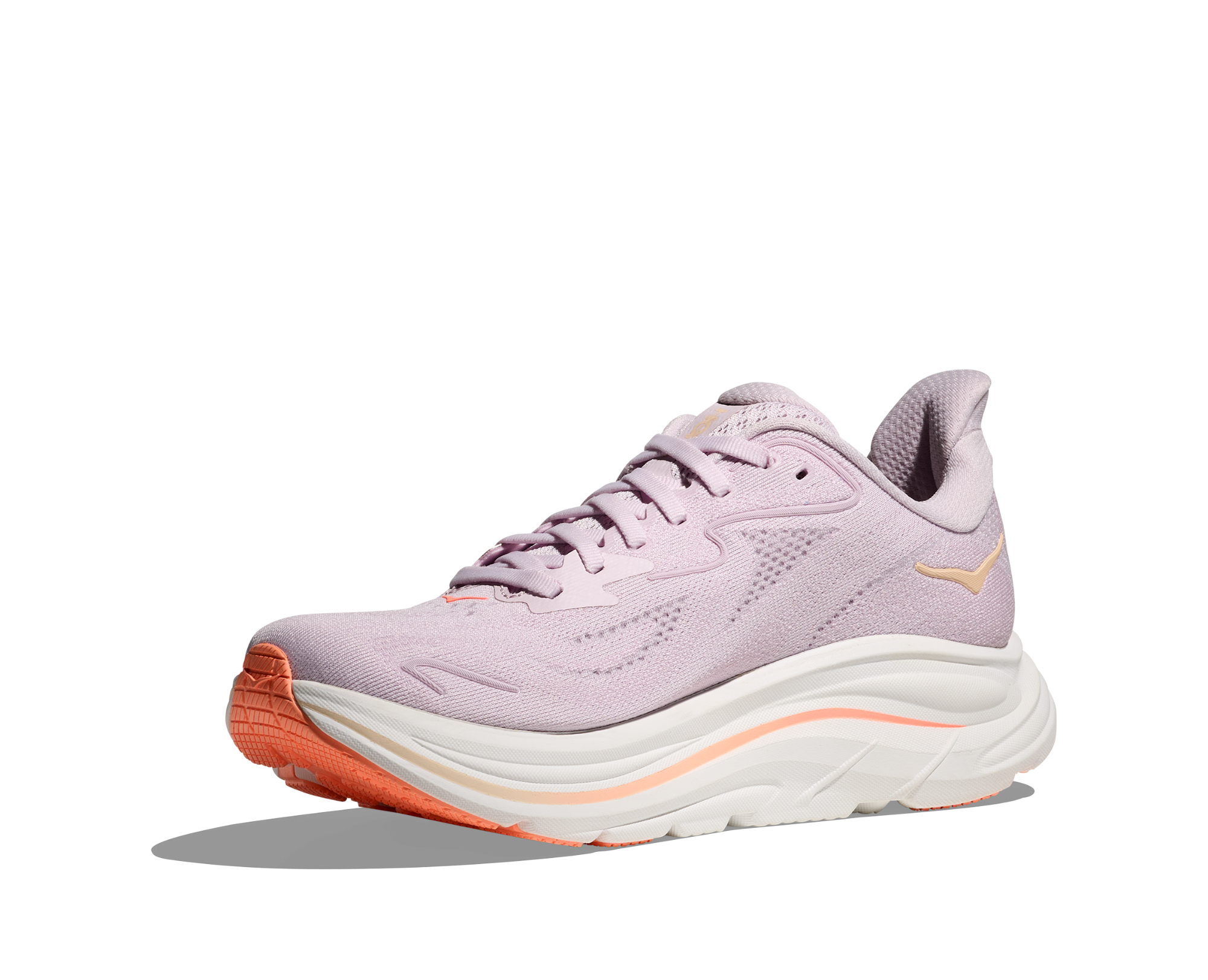 Hoka Women's Clifton 10 Lilac Cream / Tangerine Flow 03